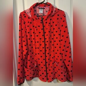 HeartSoul Red Heart Print Bomber Jacket 2XL